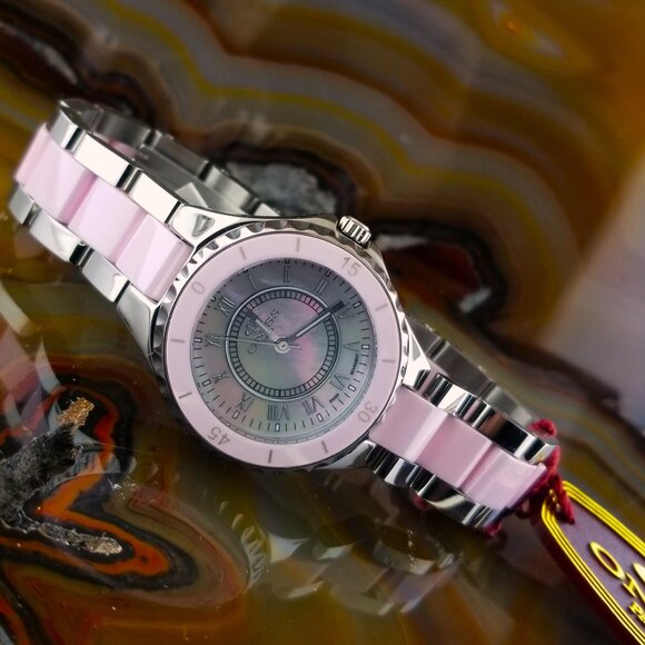 Oniss Accessories - New Womens ONISS Swiss Pink Ceramic & Steel J12 Watch ON400